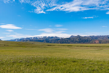 Obraz premium Glacier Myrdalsjokull in the beautiful countryside landscape of Iceland