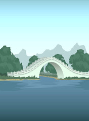 landscape with bridge