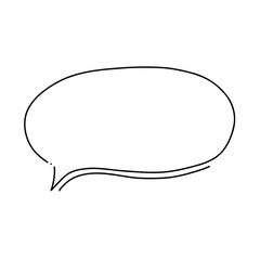 シンプルな手描きの意味フの吹き出し　漫画風