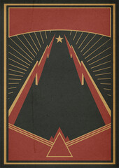 Retro Revolution Propaganda Poster. Stilisierte Blitze Hintergrund