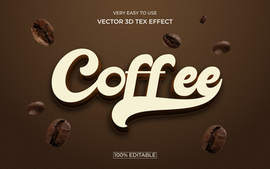 Coffee editable text effect design.