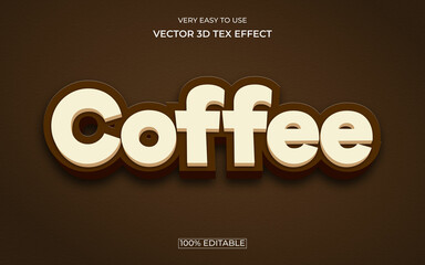 Coffee editable text effect design.
