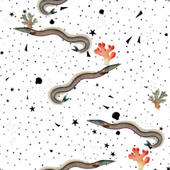 a beautiful and stunning repeated pattern of oceanic creatures called mmodytes tobianus in high definition free download perfect for fabrics, t-shirts, mugs, etc