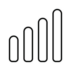 Signal bar icon vector isolated