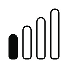 Signal bar icon vector isolated