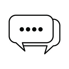 Chat Icon in trendy flat style isolated on grey background. Speech bubble symbol for your web site design, logo, app, UI. Vector illustration, EPS10.