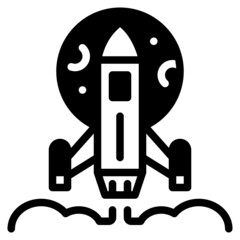 rocket glyph icon