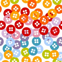 Seamless pattern with buttons for fabrics and textiles 