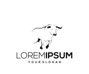 logo design icon silhouette bull