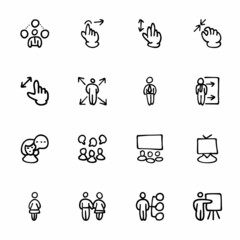 hand drawn Icons - Doodles, vector