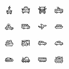 hand drawn Icons - Doodles, vector