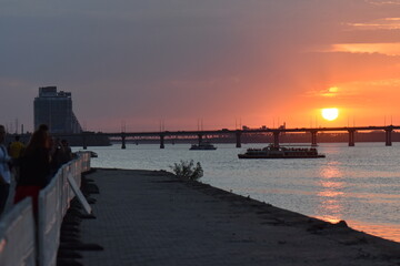 sunset at the pier