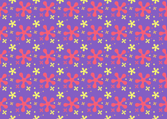 colorful free form flower seamless pattern vector ep79