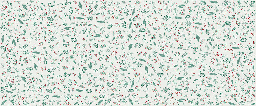 Cute Hand Drawn Background Wallpaper Christmas Winter Xmas Floral Branches