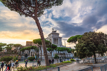 Roma: il Campidoglio, sede del Comune di Roma e l’Altare della Patria affacciato su Piazza Venezia