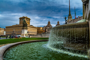 Roma: il Campidoglio, sede del Comune di Roma e l’Altare della Patria affacciato su Piazza Venezia