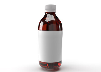 Syrup Bottle | Glass Bottle | Pharma Bottle | Bottle Mockup | Medicine Bottle | Brown bottle