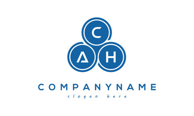 Fototapeta na wymiar CAH three letters creative circle logo design with blue