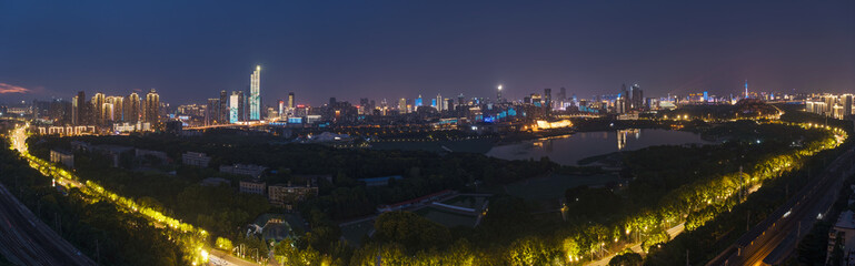 Wuhan city skyline scenery in Hubei, China