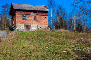Obraz premium old farm house, Lørenskog, Norway