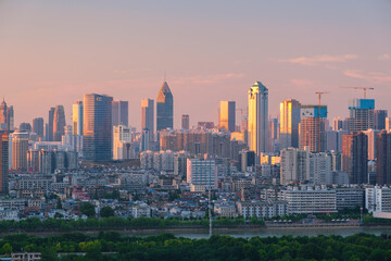 Wuhan city skyline scenery in Hubei, China