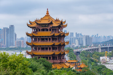 Wuhan city skyline scenery in Hubei, China