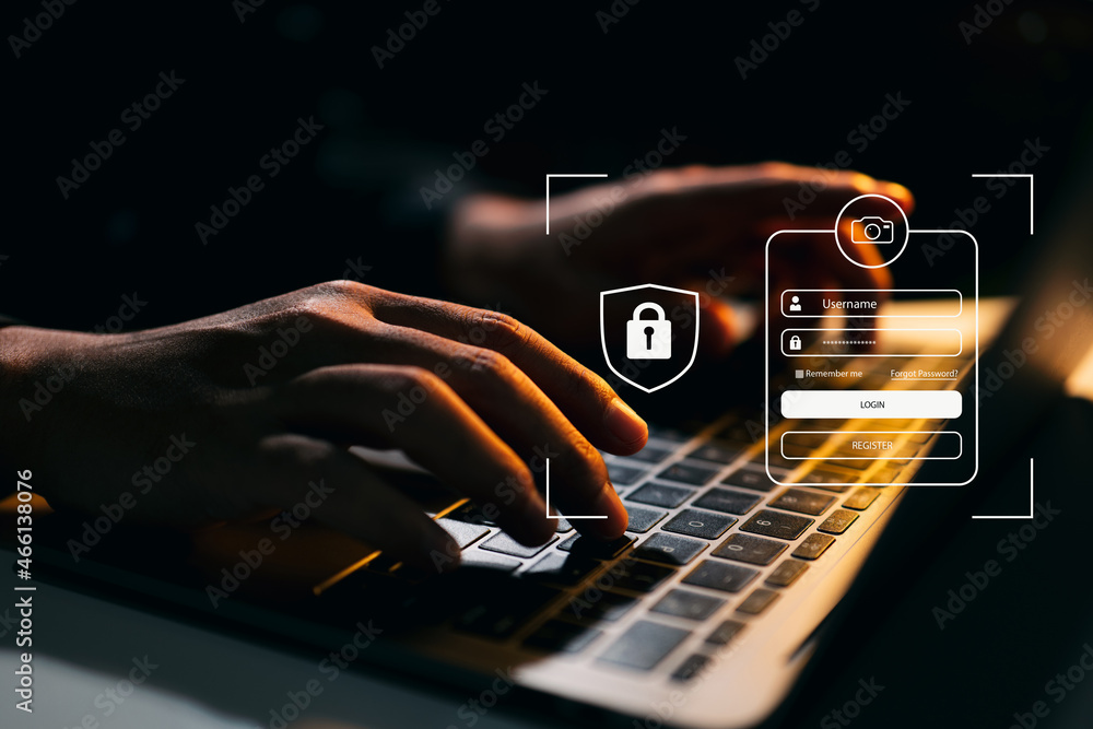 Poster digital crime prevention by anonymous hackers, personal data security, and banking and finance are a