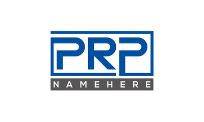 PRP Letters Logo With Rectangle Logo Vector