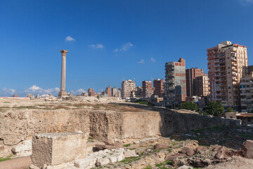 Alexandria, Egypt. Cityscape with living houses