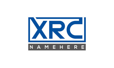 XRC Letters Logo With Rectangle Logo Vector