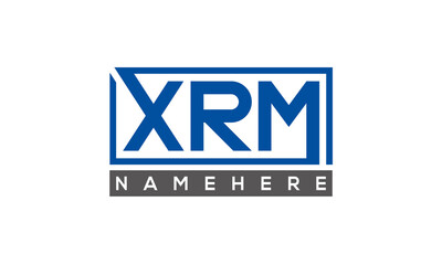 XRM Letters Logo With Rectangle Logo Vector