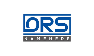 ORS Letters Logo With Rectangle Logo Vector