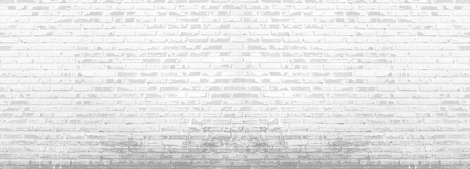 Vintage white brick wall texture background, Studio room interior texture for display products.