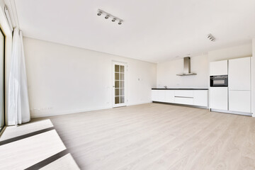 Obraz na płótnie Canvas Stylish cozy kitchen island in luxury apartment