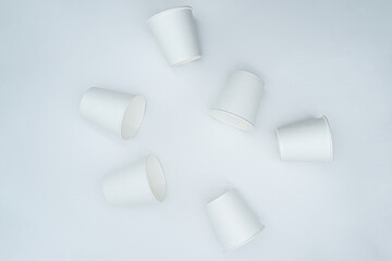 
Pile of disposable paper cups