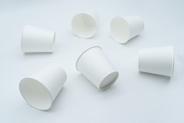 
Pile of disposable paper cups