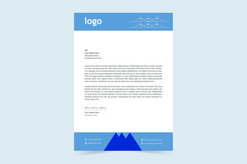 Real estate letterhead design. Professional business letterhead design. Corporate Letterhead Templates For Your architecture and real estate company. Vector Illustration