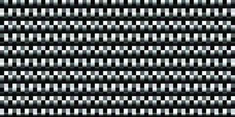 Dark black geometric background with squares pattern. Modern dark abstract vector texture.