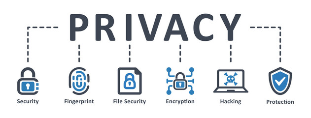 Privacy icon - vector illustration . security, protection, data, infographic, template, presentation, concept, banner, pictogram, icon set, icons .