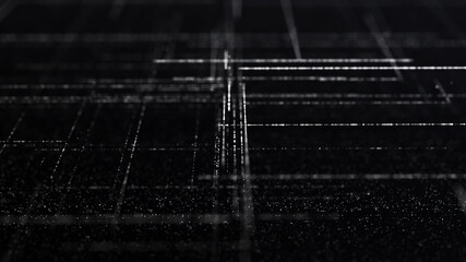 Computer technology background. Digital data flow. Network connection structure. Big data visualization. 3d rendering.