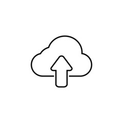 cloud upload icon, cloud vector, upload illustration