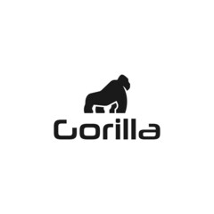 gorilla logo design vector. logo template