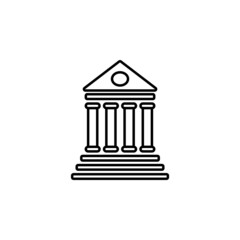 bank icon, banking vector, building illustration