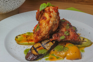 roasted chicken with vegetables