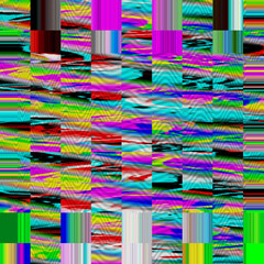 Glitch psychedelic background Old TV screen error Digital pixel noise abstract design Photo glitch Television signal fail. Technical problem grunge wallpaper. Colorful noise