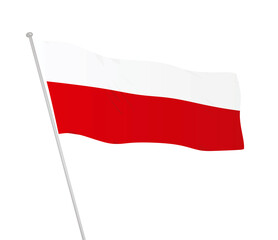Poland national flag. vector illustration