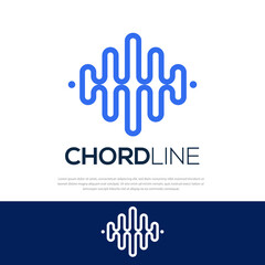 Vector blue chord line logo