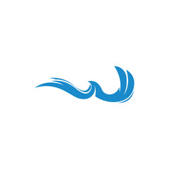 Obraz premium Water wave icon vector