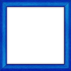 青色の正方形の木製フレームのイラスト