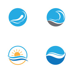 Naklejka premium Water wave icon vector